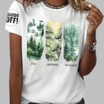 Women's Hands Off Fdt Tree Round Neck T-Shirt