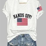 Women's Hands Off Print Casual T-Shirt