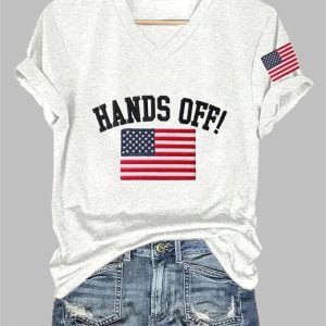 Women's Hands Off Print Casual T-Shirt