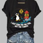  Women's I Just Came For The Fsh Not The Tariffs V-Neck T-Shirt