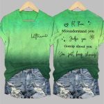 Womens Mental Health Awareness Let Them Printed Casual T-Shirt