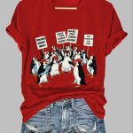 Women's Penguin Resist Printed T-Shirt
