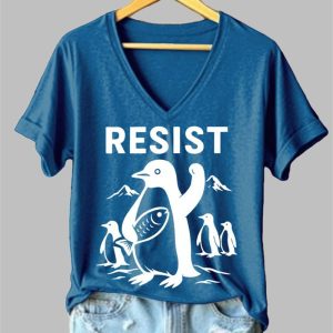 Womens Penguins Resist Printed T shirt 1