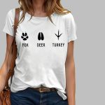 Women's Retro Fox Deer Turkey Printed Short-Sleeved T-Shirt