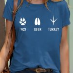 Women's Retro Fox Deer Turkey Shirt