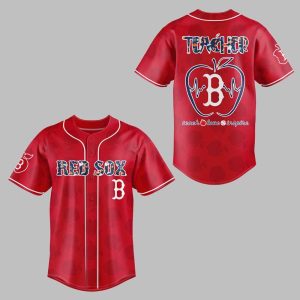 Red Sox TEACHER NIGHT Baseball Jersey 2025 1