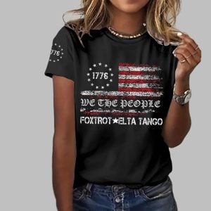 Womens 1776 We The People Foxtrot Delta Tango Print T Shirt 1