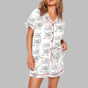 Many Third Finger Print Pajama Set 1