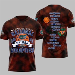 Gators Division Mens Basketball National 2025 Champions Shirt 1