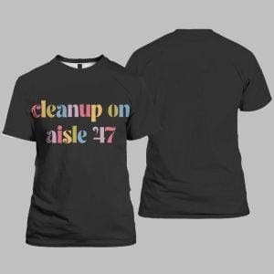 Womens Cleanup On Aisle 47 Print Casual T Shirt 0