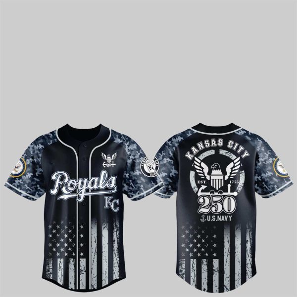 1 KC Royals 250th US NAVY Jersey 2025