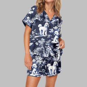 Poodle Dog Pajama Set For Women 1