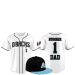2025 Arizona Diamondbacks Father Day Number 1 Dad Baseball Jersey