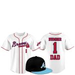 2025 Atlanta Braves Father Day Number 1 Dad Baseball Jersey