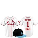 2025 Cardinals Father Day Number 1 Dad Baseball Jersey