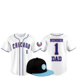 2025 Chicago Cubs Father Day Number 1 Dad Baseball Jersey