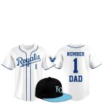 2025 Kansas City Royals Father Day Number 1 Dad Baseball Jersey