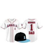 2025 LA Angels Father Day Number 1 Dad Baseball Jersey