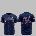 2025 Milwaukee Brewers Happy Independence Day Baseball Jersey