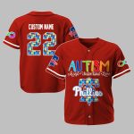 2025 Phillies Autism Awareness Baseball Jersey