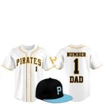 2025 Pittsburgh Pirates Father Day Number 1 Dad Baseball Jersey