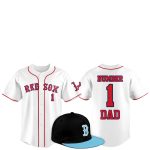 2025 Red Sox Father Day Number 1 Dad Baseball Jersey