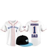 2025 Toronto Blue Jays Father Day Number 1 Dad Baseball Jersey