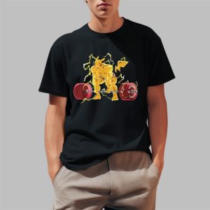 Big Papa Oz Peakachu Swole Gym Shirt 0 1