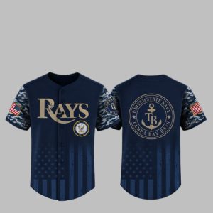 2025 TB Rays US Navy Appreciation Night Jersey 1 1