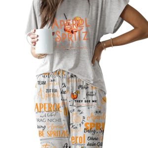 Aperol Spritz Casual Pajama Set For Women 1