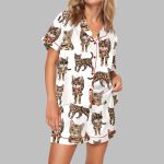 Bengal Cat Pajama Set For Women