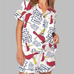 Cardinals Baseball Team Print Pajama Set