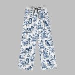 Cavalier King Charles Spaniel Contrast Wide Leg Pants