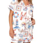 Coastal Coquette Summer Pajama Set For Women