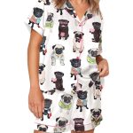 Cute Pug Pajama Set For Women