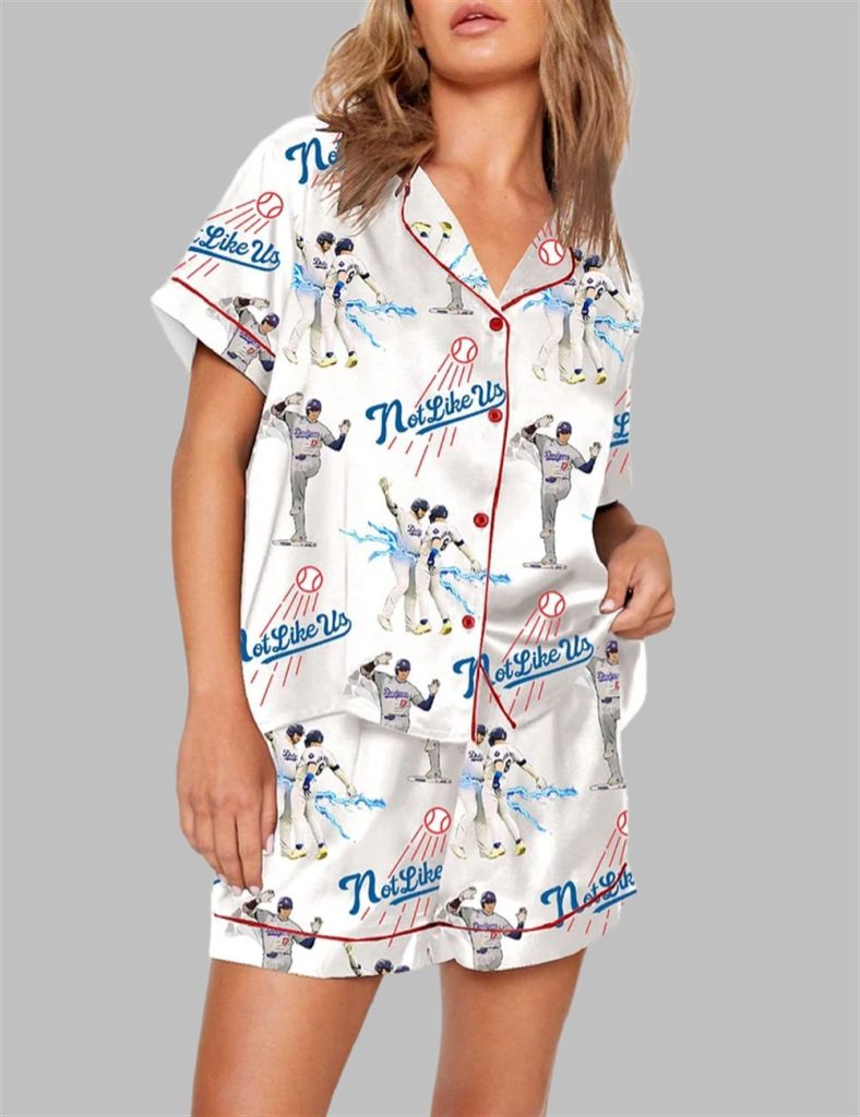 Dodgers Baseball Not Like Us Pajama Set 1