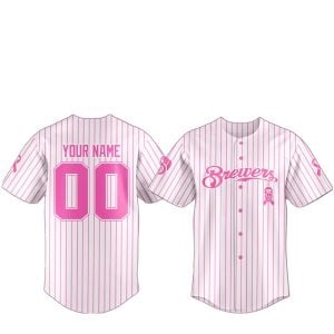 2025 Milwaukee Brewers Breast Cancer Awareness Night Jersey