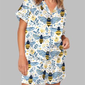 Flowers And Bees Pajama Set 1