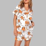 Funny Le Poisson Steve Orange TikTok Print Pajama Set