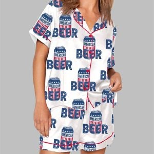 It's A Bad Day To Be A Cold Beer 4th Of July Patriotic Drinking Pajama Set