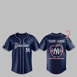 Custom 2025 Yankees TEACHER NIGHT Baseball Jersey 1
