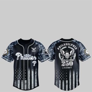 1 Phillies 250th US NAVY Jersey 2025