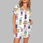 Narragansett Beer Art Rhode Island Print Pajama Set