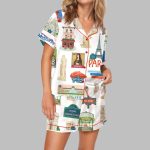 Paris Watercolour Travel Pajama Set