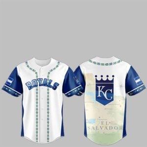 2025 KC Royals Salvadoran Heritage Jersey 1
