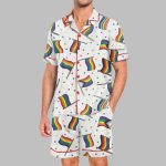 Pride Flags Pride Month Love Is Love Print Pajama Set