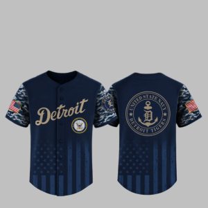 2025 Tigers US Navy Appreciation Night Jersey 1 1