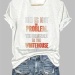 V-Neck DEI Is Not The Problem The Criminals In The Whitehouse Are Print T-Shirt