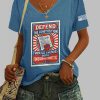V Neck Defend The Constitution From All Enemies Both Foreign And Domestic Print T Shirt 2
