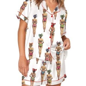 Vintage Coquette Swimsuit Ladies Pajama Set 1